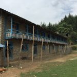 Security fence so that children cannot go near the building in case it collapses – Basakhali Secondary School. © Copyright Rapcha - Yadav